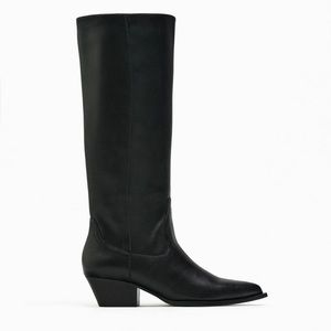 Zara western knee high boot